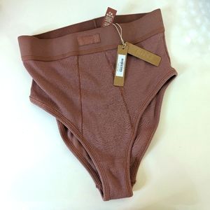 Skims High Waisted Cotton Rib Brief
